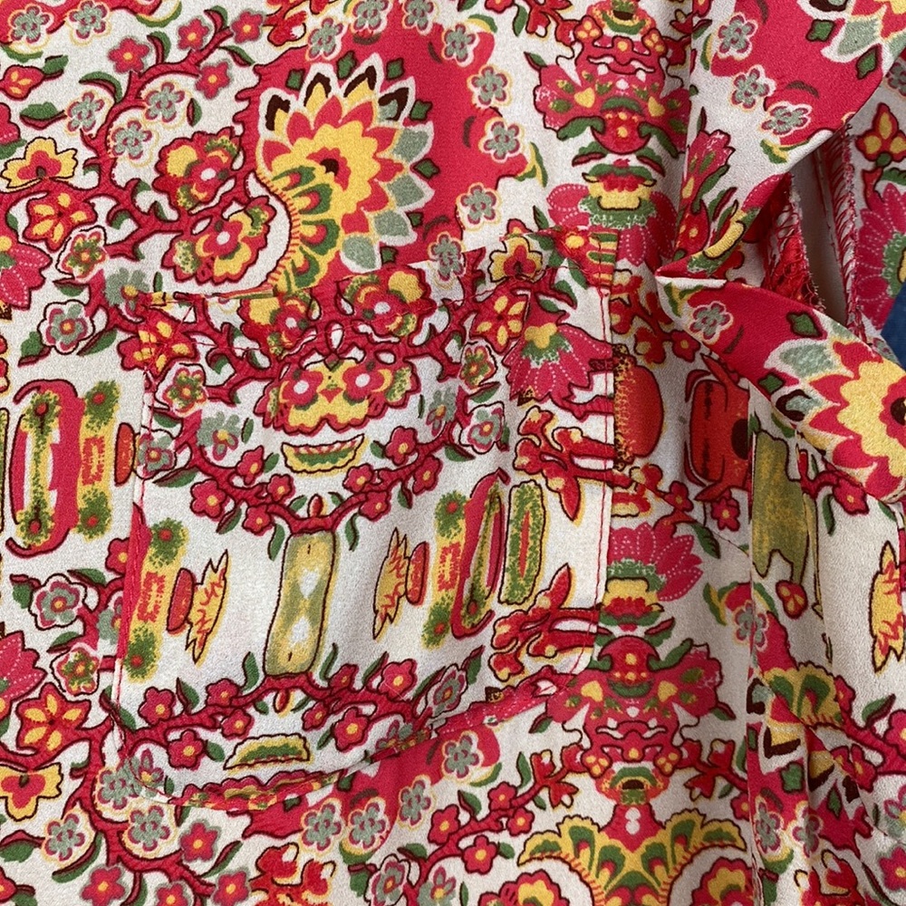 Artisan Floral Flowy Bright Multi Cottage core Dress - Picture 4 of 10